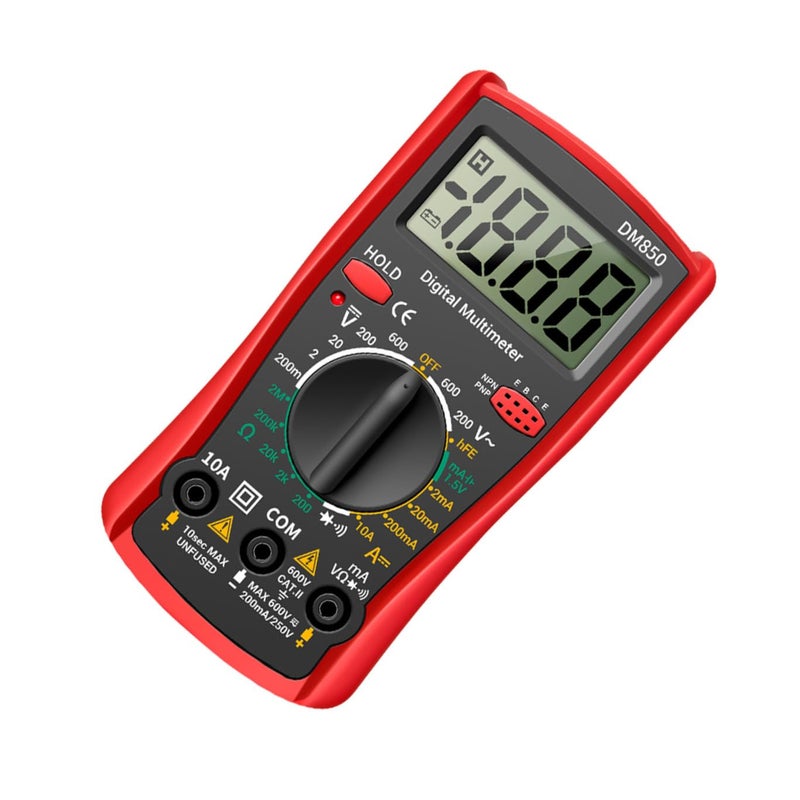 Auto Ranging Digital Multimeter Handheld Red Tester For Home Electrical Repair - Image 2