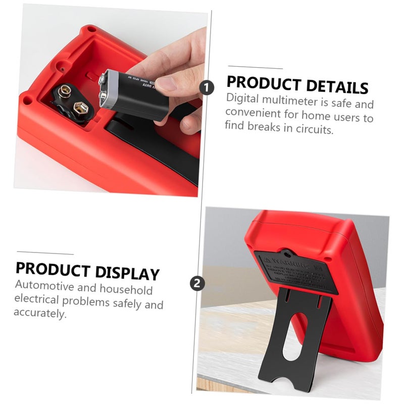 Auto Ranging Digital Multimeter Handheld Red Tester For Home Electrical Repair - Image 4