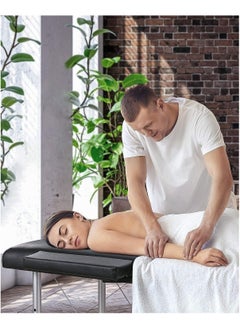 KIIUMI Portable Massage Table, Foldable Spa Massage Bed, Eyelash Extension Bed, with Pillow and Bag, Black  - Image 3