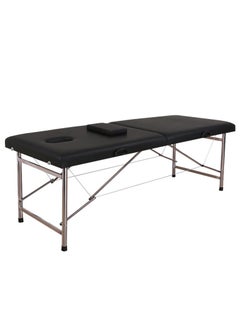 KIIUMI Portable Massage Table, Foldable Spa Massage Bed, Eyelash Extension Bed, with Pillow and Bag, Black  - Image 4