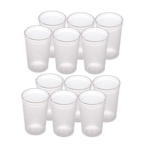 Urmila Plastic® Polycarbonate Regular Drinking Glasses for Water Juice for Dining Table Home Kitchen Party Restaurant 200 ml Set of 12 Transparent - Image 1