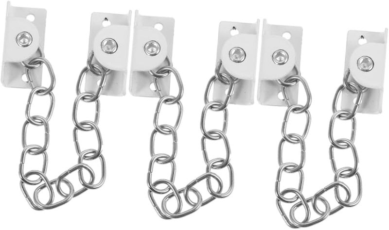 3 Pack Safety Latch Chain Lock For Sliding Windows And Doors Easy Installation - Image 1