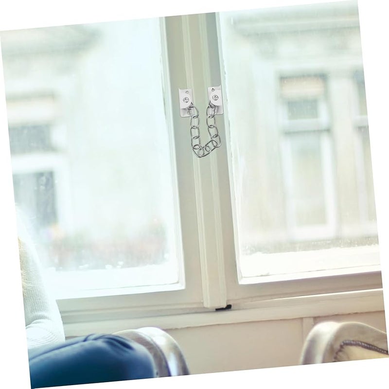 3 Pack Safety Latch Chain Lock For Sliding Windows And Doors Easy Installation - Image 4