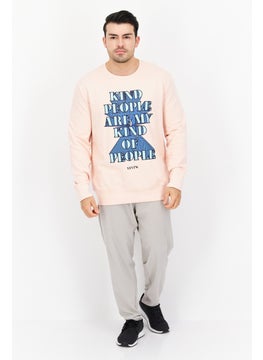 Levi's Men Crew Neck Graphic Print Long Sleeves Sweatshirt, Pink  - Image 4