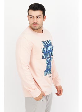 Levi's Men Crew Neck Graphic Print Long Sleeves Sweatshirt, Pink  - Image 3