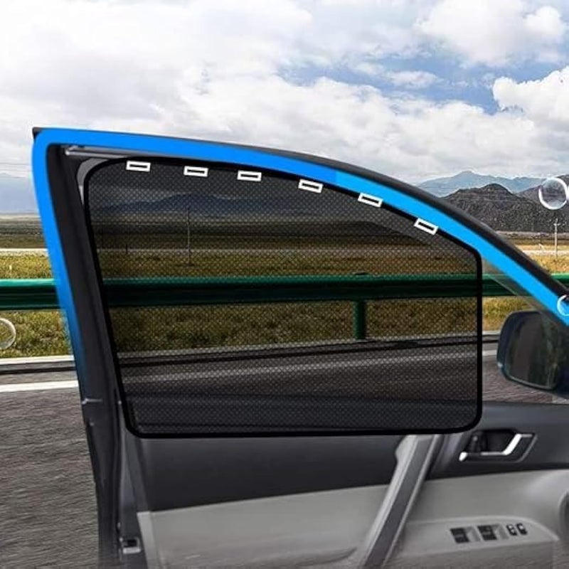 ECVV Magnetic Car Sun Shade UV Protection Curtain Window Sunshade Side Mesh Visor Summer Film (Color : Front arc) - Image 1