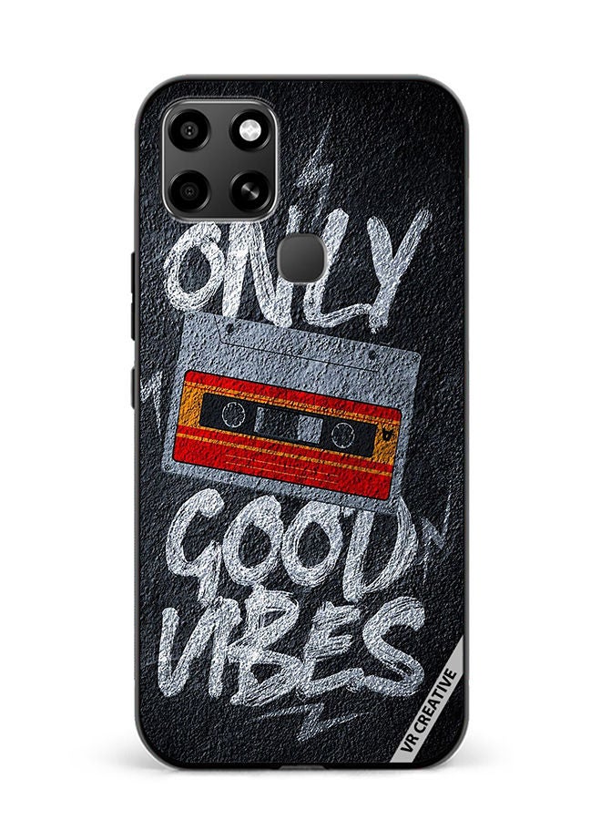 VR CREATIVE Protective Case Cover For Infinix Smart 6 Only Good Vibes Design Multicolour - Image 1