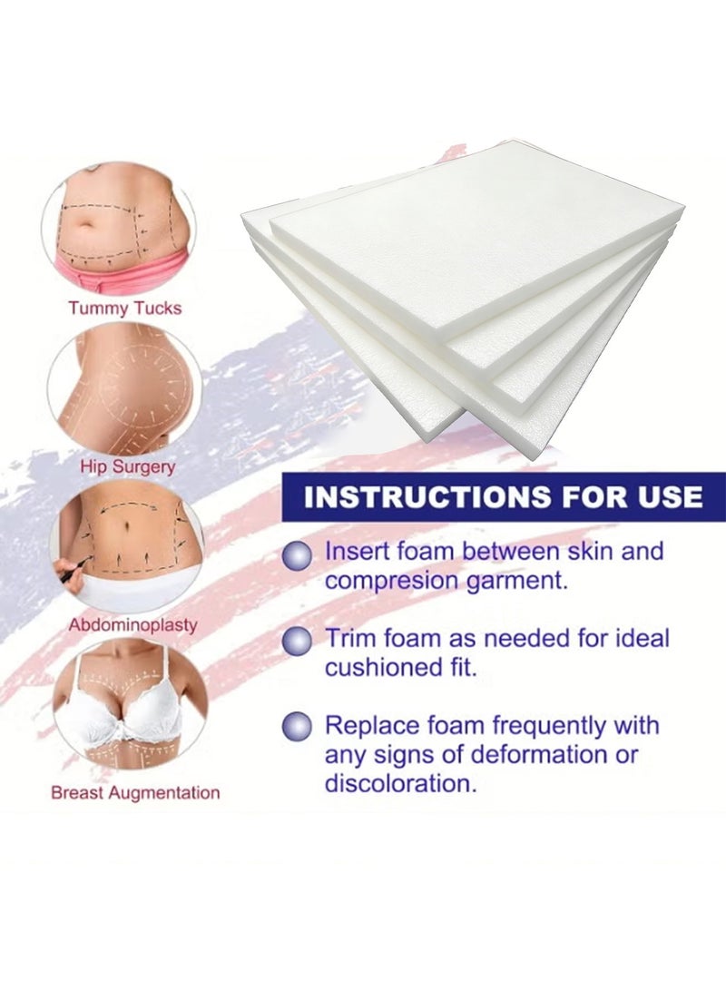 Jourvent Lipo Foam Boards & Pads – Post-Surgery BBL & Liposuction Recovery Foam Sheets for Use with Compression Garments – Abdominal & Tummy Tuck Support - Image 2