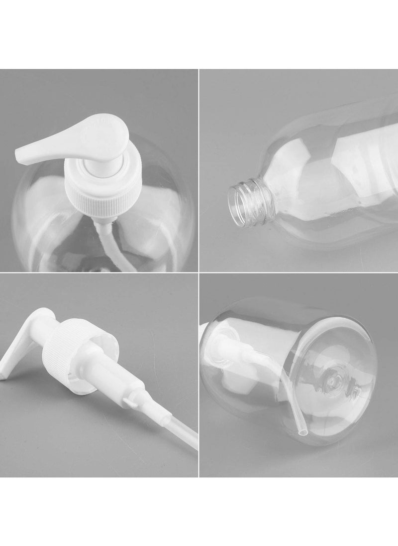 Vitacelli Plastic Pump Bottles, 12Pcs Refillable Pump Bottle Dispenser, 500ml Hand Gel Dispenser  - Image 5