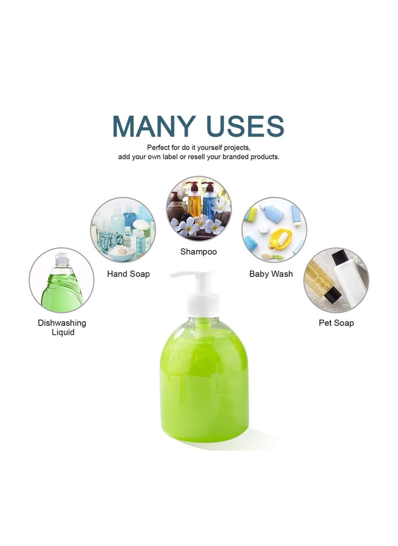 Vitacelli Plastic Pump Bottles, 12Pcs Refillable Pump Bottle Dispenser, 500ml Hand Gel Dispenser  - Image 4