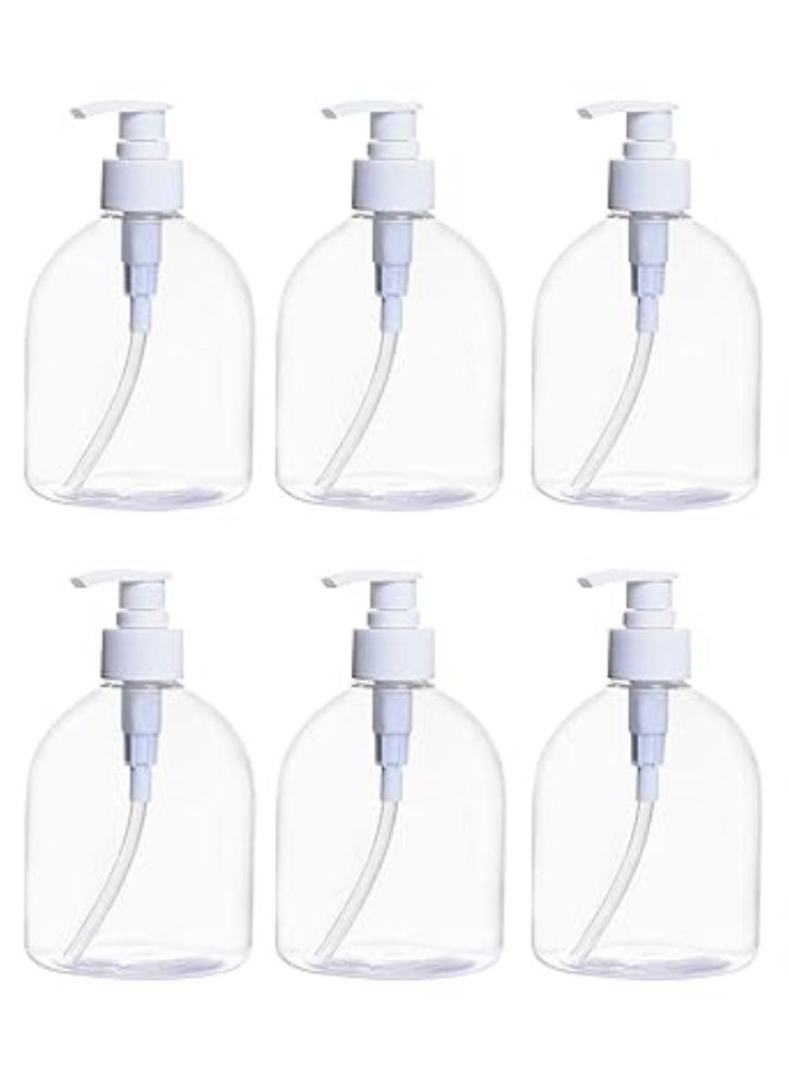 Vitacelli Plastic Pump Bottles, 12Pcs Refillable Pump Bottle Dispenser, 500ml Hand Gel Dispenser  - Image 1