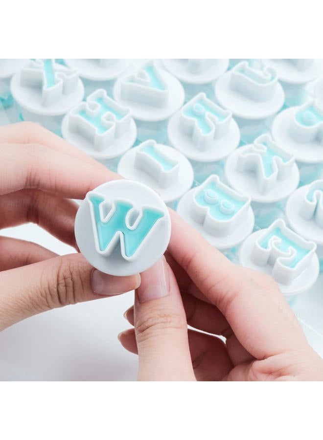 pottiis 3 Set Fondant Alphabet/Letter Cutters and Number set,Cake Biscuit Mold,Cake Decorating Tools, Cookie Stamp Impress,Embosser Cutter,DIY Sugar Cookies Chocolate Plunger(Number and Letters)… - Image 4