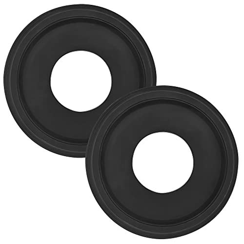 ECUDIS Molded PU Ceiling Medallion for Light Fixtures and Ceiling Fans, 10" OD x 4" ID, 2 Pack (Black) - Image 2