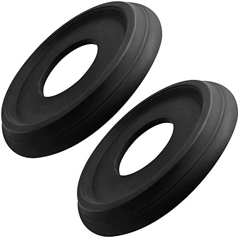 ECUDIS Molded PU Ceiling Medallion for Light Fixtures and Ceiling Fans, 10" OD x 4" ID, 2 Pack (Black) - Image 1