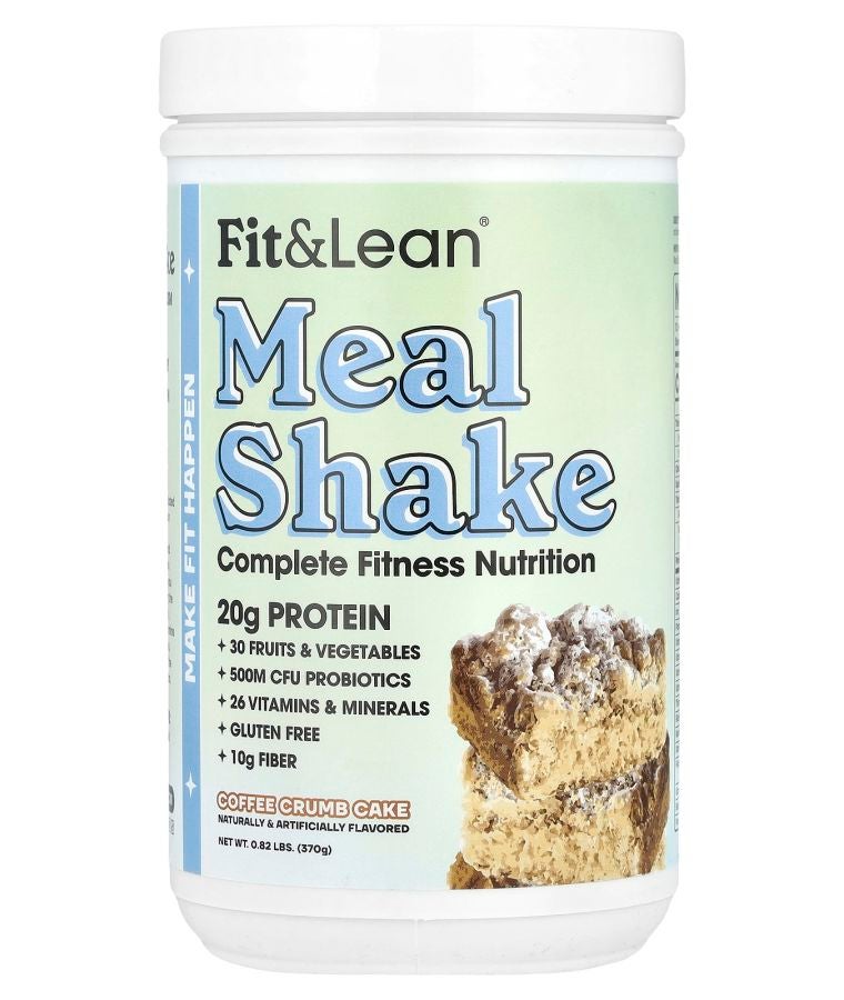 Fit & Lean Meal Shake Complete Fitness Nutrition Coffee Crumb Cake 0.82 lb (370 g)