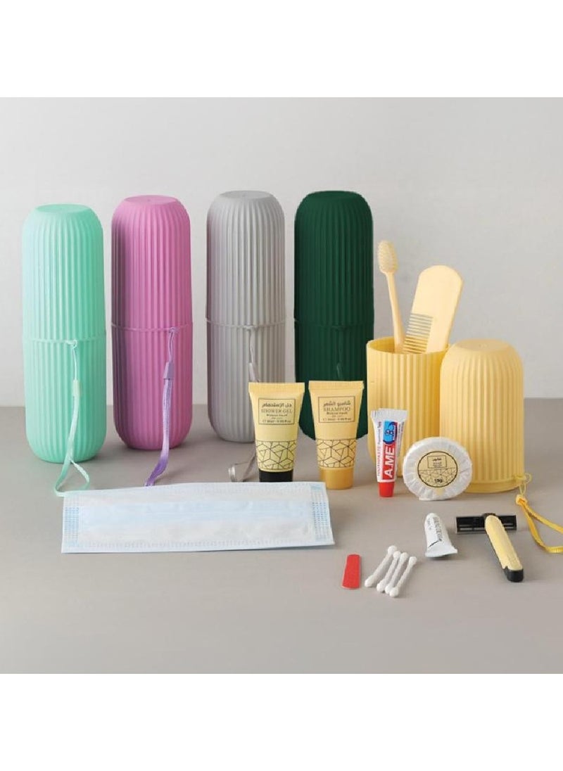 Generic Personal Care Travel Collection, Suitable for Hajj & Umrah, Fragrance-free, 12 Pieces Gray - Details in Description 