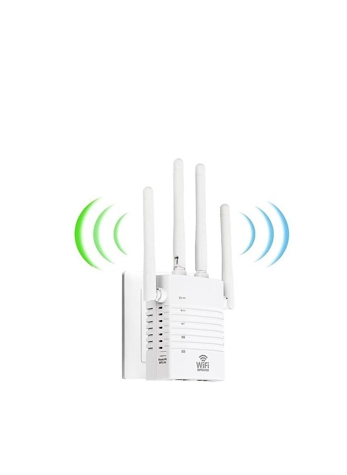 Excefore WiFi Extender, 1200Mbps WiFi Range Extender Signal Booster, Coverage up to 12880sq.ft and 105 Devices, WiFi Booster and Internet Range Extender, Internet Repeater  - Image 1
