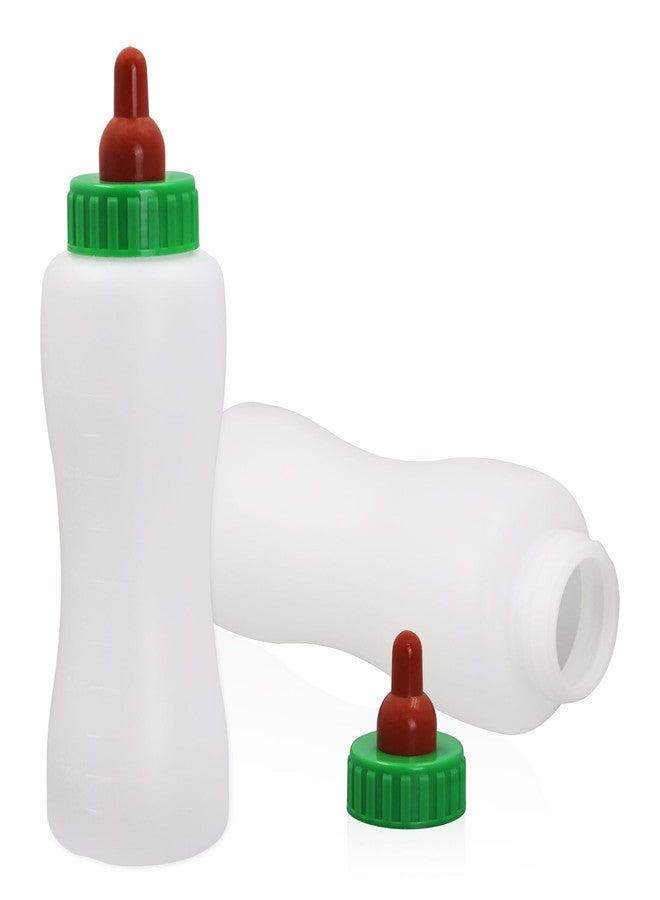 Abustle Pig Lamb & Goat Feeding Bottle, 500ml, 2 Pack, Reusable, BPA Free, Plastic & Rubber, Medium Flow, Animal Care, All Ages - Image 1