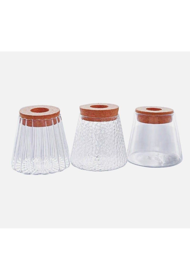 الواحة-TH مجموعة من 3 قطع من محطة إكثار النباتات المائية، حاويات زجاجية، مزهريات، أوعية ديكورية - Image 4