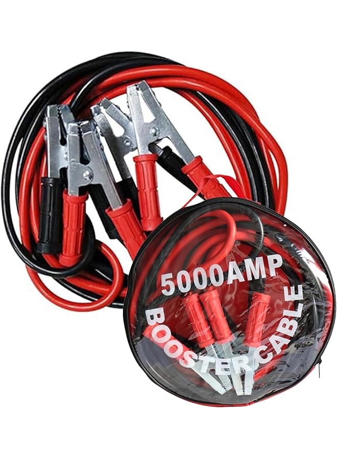 Generic Jumper Cables Jumper Cables Heavy Duty 4M/5000A Booster Cable For Jump Starting Dead Or Weak Batteries Heavy Duty Automotive Jumper Cable Emergency Power Battery Starter For Car Battery  - Image 1