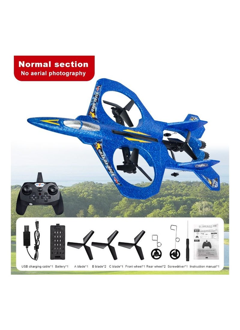 AROAQ RC Airplane F22 Land and Air Remote Control Glider RC Aircraft Jet with LED Lights Foam plane Children toys  - Image 1