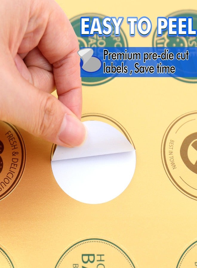 KOALA PAPER Gold Round Labels 2 Inch - 240 Printable Circle Stickers for Inkjet and Laser Printer, DIY Jar Labels, Thank You Notes, Party Favor Decors - Image 4