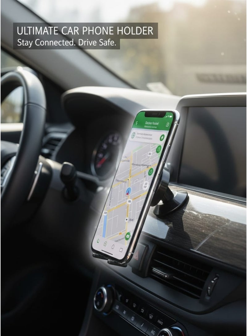 جو-ديز Compact magnetic car phone holder , Dashboard phone mount base , Mini car phone mount , 360 degree rotation phone holder for multiple viewing angles , Equipped with 4 magnets for secure attachment , Car phone holder with high-stability 3M adhesive , Compatible with smartphones , Compact design that saves space , Supports horizontal and vertical phone modes , Closed magnetic field does not affect phone signal , Easy to install and use , Base designed for enhanced stability , Phone holder with metal plate for direct attachment or behind the cover , Suitable for safe driving and answering calls , Vibration resistant on rough roads , Practical solution for mounting phones inside the car cabin , Small magnetic holder for mobile phones , Anti-slip car phone base , Interior car accessory for phone organization , Stable magnetic phone stand , One-touch secure phone mounting , Car accessories for mounting smartphones - Black Color - Image 4