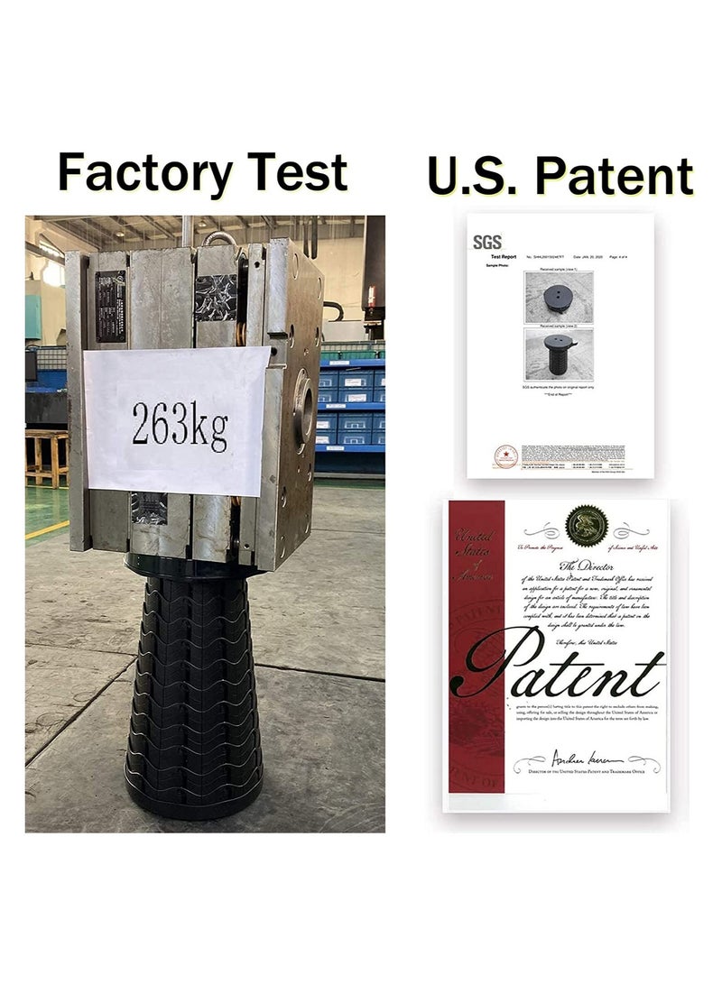 ELTRAZONE Upgraded Telescopic Stool Lightweight Yet More Sturdy Foldable Stool with Load Capacity 400lbs Portable Collapsible Stool for Adults Indoor Outdoor Activity - Image 3