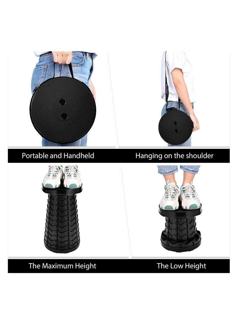 ELTRAZONE Upgraded Telescopic Stool Lightweight Yet More Sturdy Foldable Stool with Load Capacity 400lbs Portable Collapsible Stool for Adults Indoor Outdoor Activity - Image 4