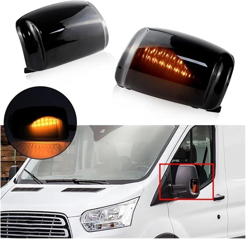 Side Mirror Turn Signal Light 2x,For Transit Mk8 Custom,For TRANSIT 150 250 350HD Rearview Turn Signal Light 1847387 BK31-13B381-AA Turn Signal Light Lamp - Image 5