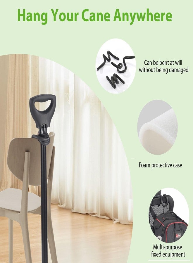 ANABIUP 4 Pack Bendable Cane Holder - Cane Holder with Fixation Grabber Hook Attachments for Walker, Rollator, Mobility Scooter, Wheelchair - Accessory to Hang & Hold Items Within Reach - Image 4
