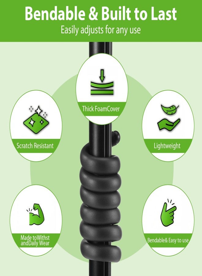 ANABIUP 4 Pack Bendable Cane Holder - Cane Holder with Fixation Grabber Hook Attachments for Walker, Rollator, Mobility Scooter, Wheelchair - Accessory to Hang & Hold Items Within Reach - Image 3