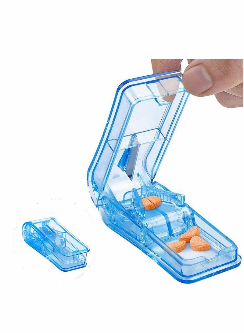 SOLARAE Splitters Cutters with Grip for Small and Medication Easily Cut s Splitter Cutter and Crusher Travel Medicine Box Travel Cutter Splitter - Image 1