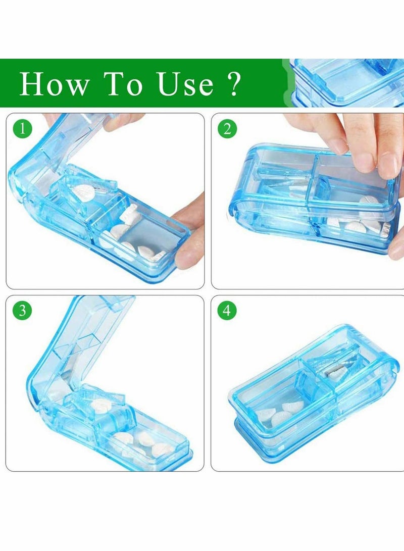 SOLARAE Splitters Cutters with Grip for Small and Medication Easily Cut s Splitter Cutter and Crusher Travel Medicine Box Travel Cutter Splitter - Image 3