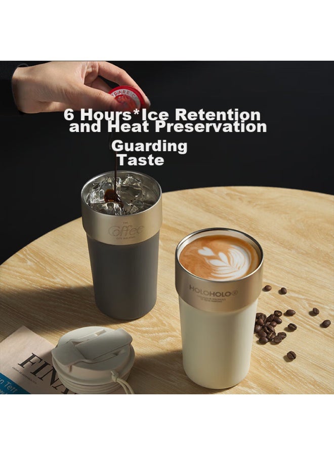 Holoholo Latte Cup Insulated Cup Men's And Women's 316l Stainless Steel Water Cup 500ml Large Capacity Travel Mug - Image 5