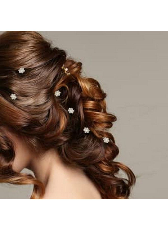 BAOER Updo Hair Accessories Rhinestone 24Pcs Decorative Hair Pin Rhinestone Floral Pins Bridal Hair Jewelry For Wedding Fancy Hair Pin Stone Hair Pins Sparkly Hair Pins For Women 24Pc (Gold) - Image 4