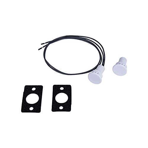 Kwikee Electric Step Replacement Round Magnetic Door Switch with 3/4" Core for RVs & Travel Trailers, White - Image 1