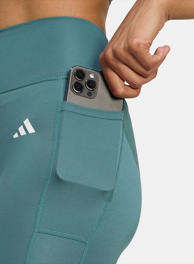 Adidas Optim√© Essentials No Front Rise Seam 7/8 Leggings - Image 5