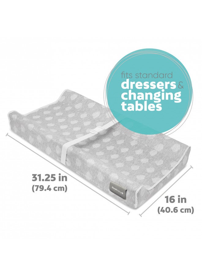 Jool Baby Products Jool Baby Soft Changing Pad + Washable Cover, Non-Slip - Fits Standard Changing Tables & Dressers (Gray) - Image 1