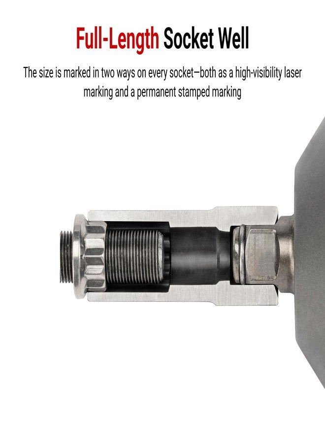 TEKTON 1/2 Inch Drive Deep 12-Point Impact Socket Set with Case, 17-Piece (8-24 mm) | SID92339 - Image 3