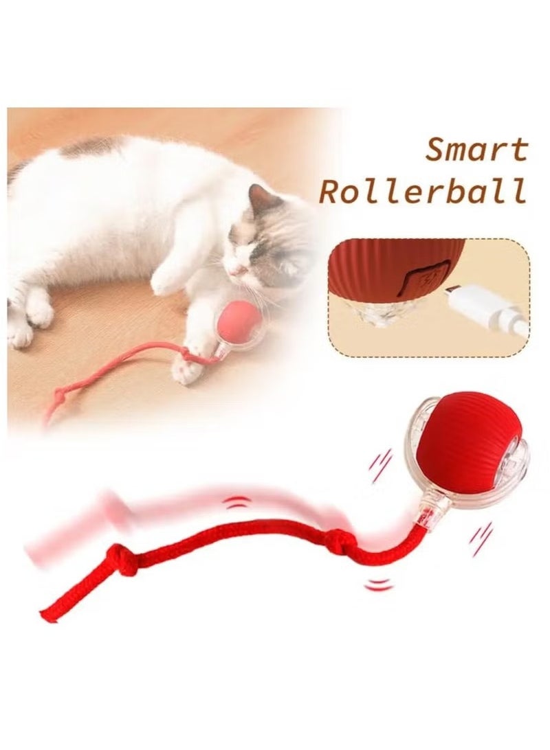 Interactive Rolling Cat Toys Ball, Interactive Rolling Dog Ball, Motion Activate Rolling Pet Toys, Automatic Self Moving Dog/Cat for Indoor Cats Toys Fast Rolling on Carpet - Image 3