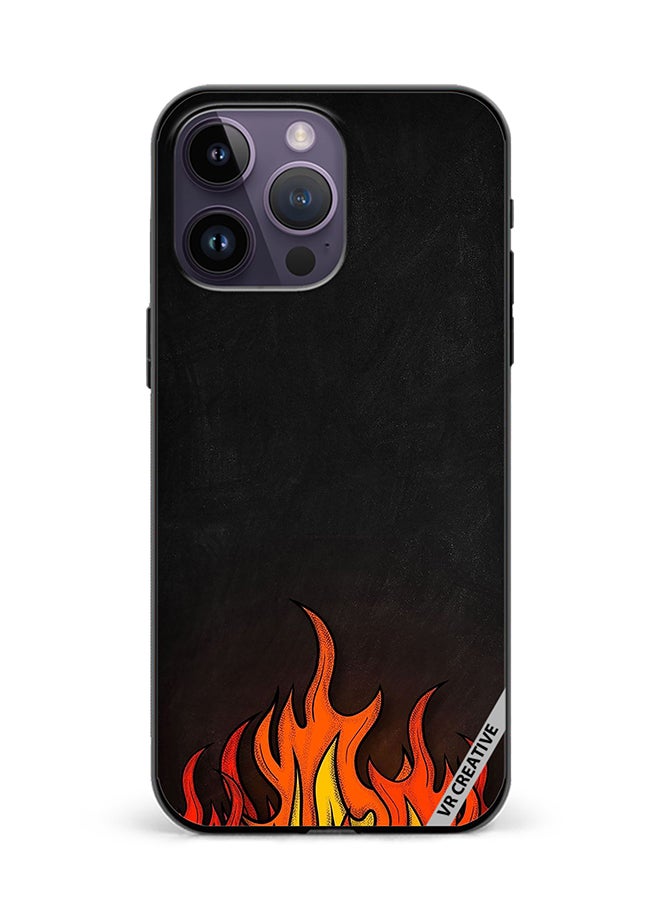 VR CREATIVE Protective Case Cover For Apple iPhone 16 Pro Max Fire Design Multicolour