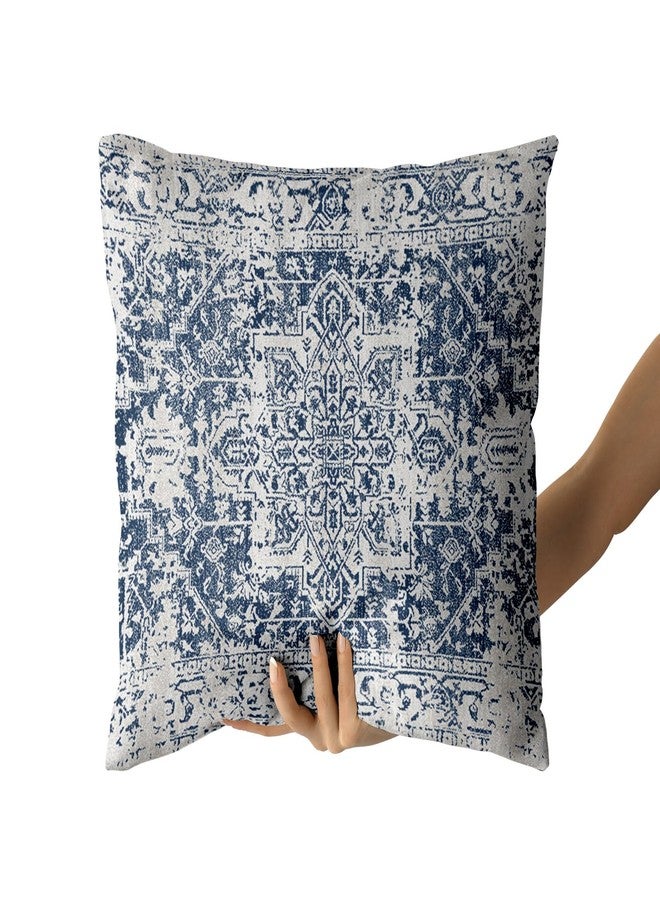 aportt Navy Blue Gray Boho Pillow Covers 20X20 Inch Set of 2 Ethnic Bohemian Carpet Decorative Pillow Cases Farmhouse Rustic Vintage Rug Pillowcase Home Decor for Cushion Room Couch Sofa Porch Outdoor - Image 3