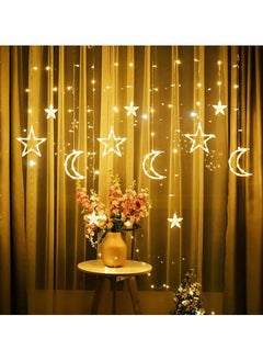 Generic Ramadan Decoration Curtain Star Moon Curtain 3M * M LED Light Up for Wedding Party Decoration Month Christmas Home Garden  - Image 1