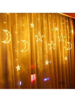 Generic Ramadan Decoration Curtain Star Moon Curtain 3M * M LED Light Up for Wedding Party Decoration Month Christmas Home Garden  - Image 2