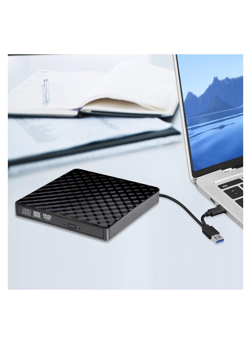 Y&D - External CD DVD Drive, Portable Slim +/-RW Drive Player Burner Writer Reader Rewriter, Optical for Laptop, Desktop, Mac, Macbook, OS/Windows/Linux - Image 1
