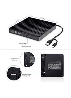 Y&D External CD DVD Drive, Portable Slim +/-RW Drive Player Burner Writer Reader Rewriter, Optical for Laptop, Desktop, Mac, Macbook, OS/Windows/Linux  - Image 3