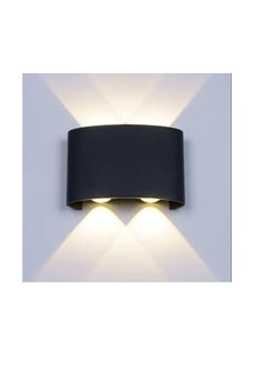 MODI MODI Waterproof Aluminum Body LED Wall Light -2W | Modern LED Wall Sconce Light for Outdoor | Minimal Wall Mount Up and Down Wall Light with 4 LEDs (Black)  - Image 1