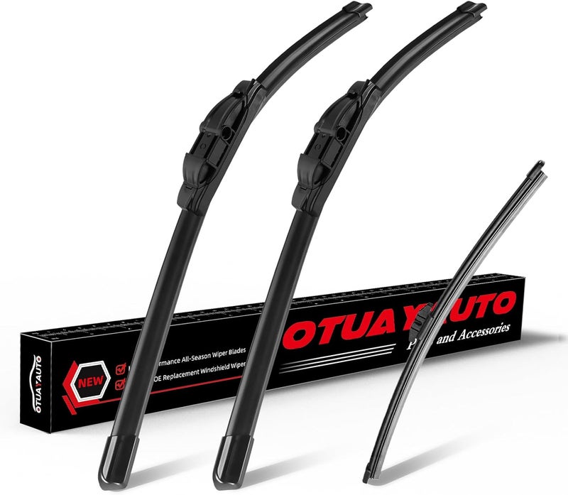 OTUAYAUTO Premium Windshield Wiper Blades - Replacement for BMW X3 2011-2017 - Precision Fit, All-Weather Performance, Front and Rear Wiper Blades, Side Lock - 26"+20"+13" (Pack of 3) - Image 1