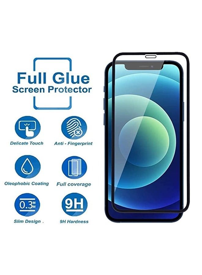5D Anti-Spy Privacy Tempered Glass Screen Protector For iPhone 13/13 Pro Black - Image 2